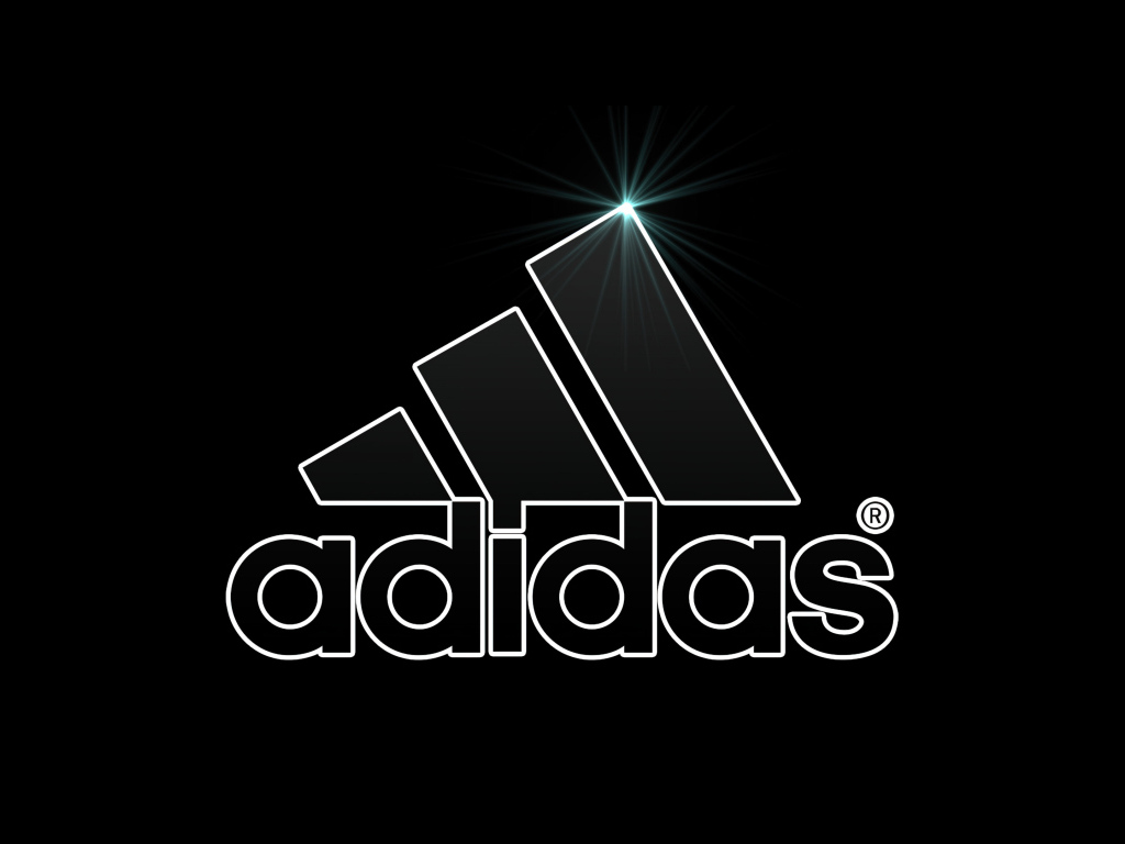 Логотип адидас на черном фоне
