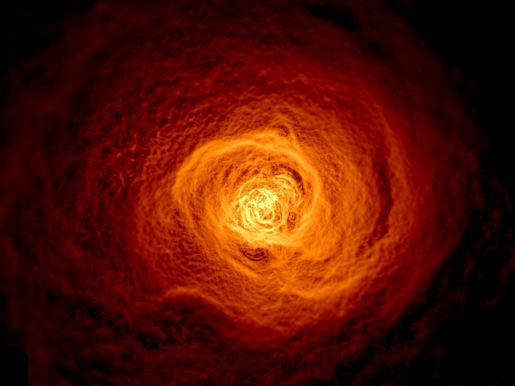 Свечение в скоплении галактик Персея