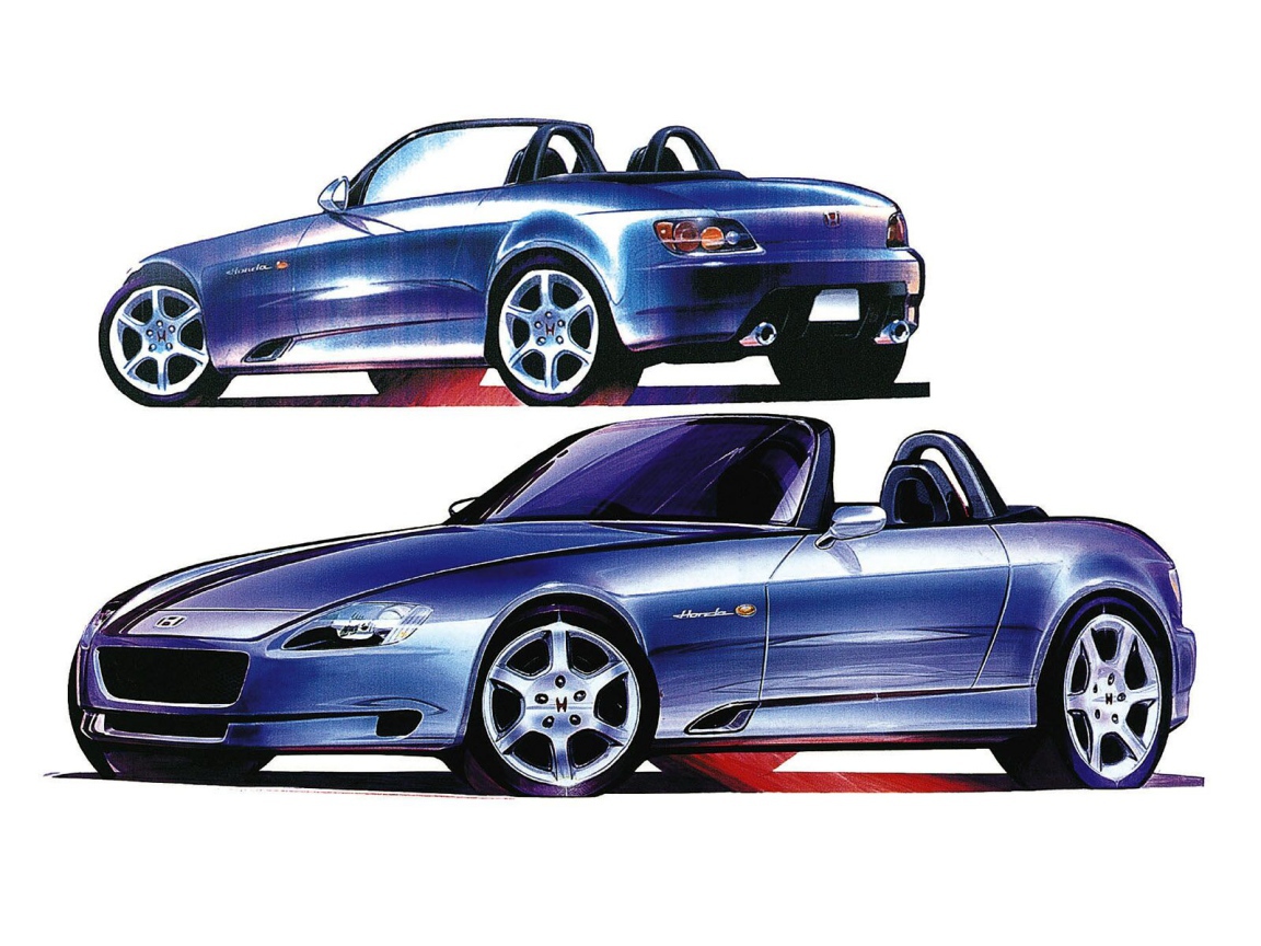 Рисунок автомобиля Honda S2000