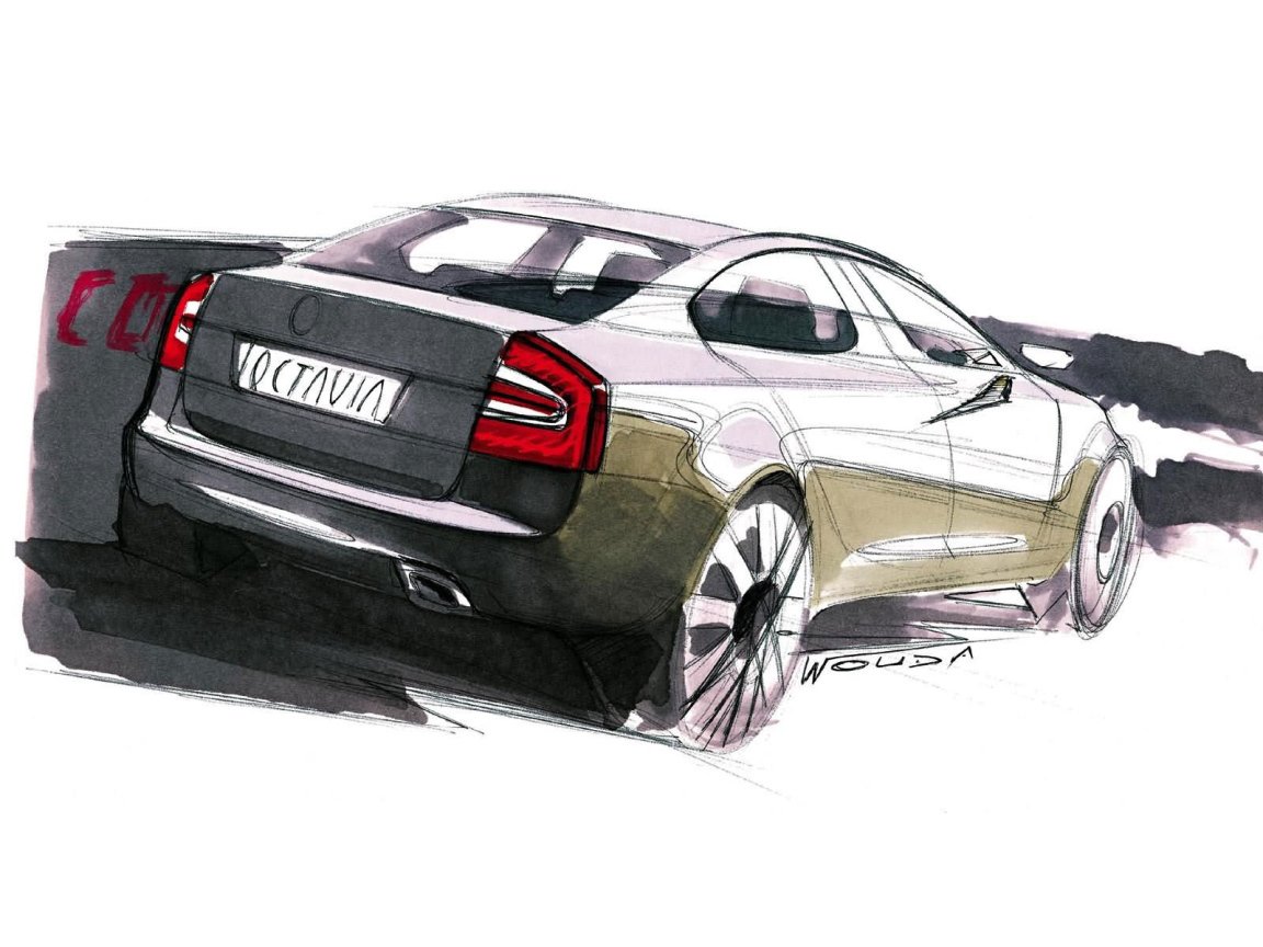 Рисунок автомобиля Skoda Octavia