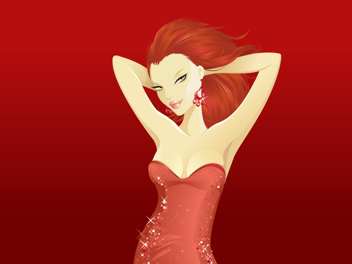 Женщина в красном