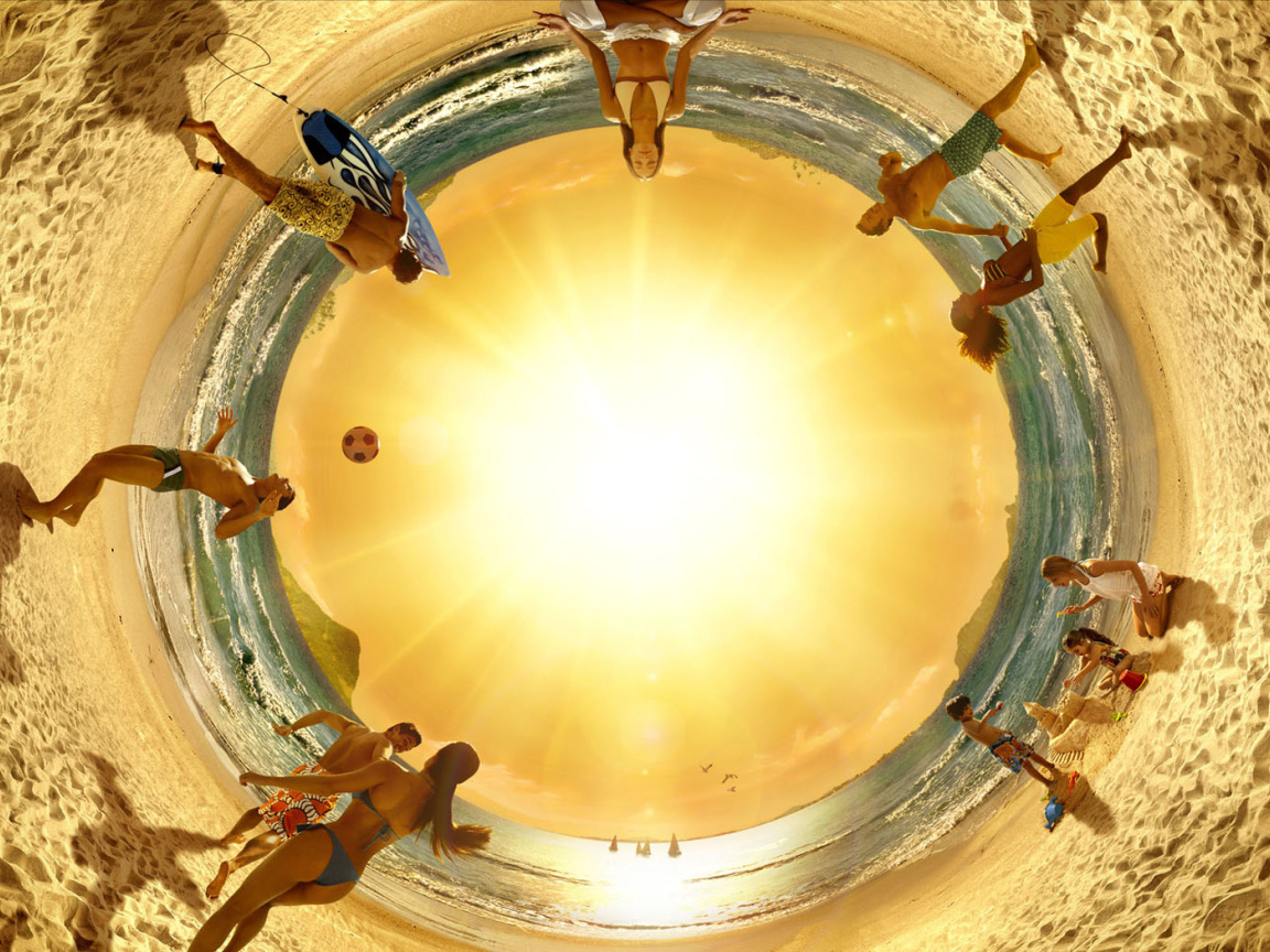 Летний пляж