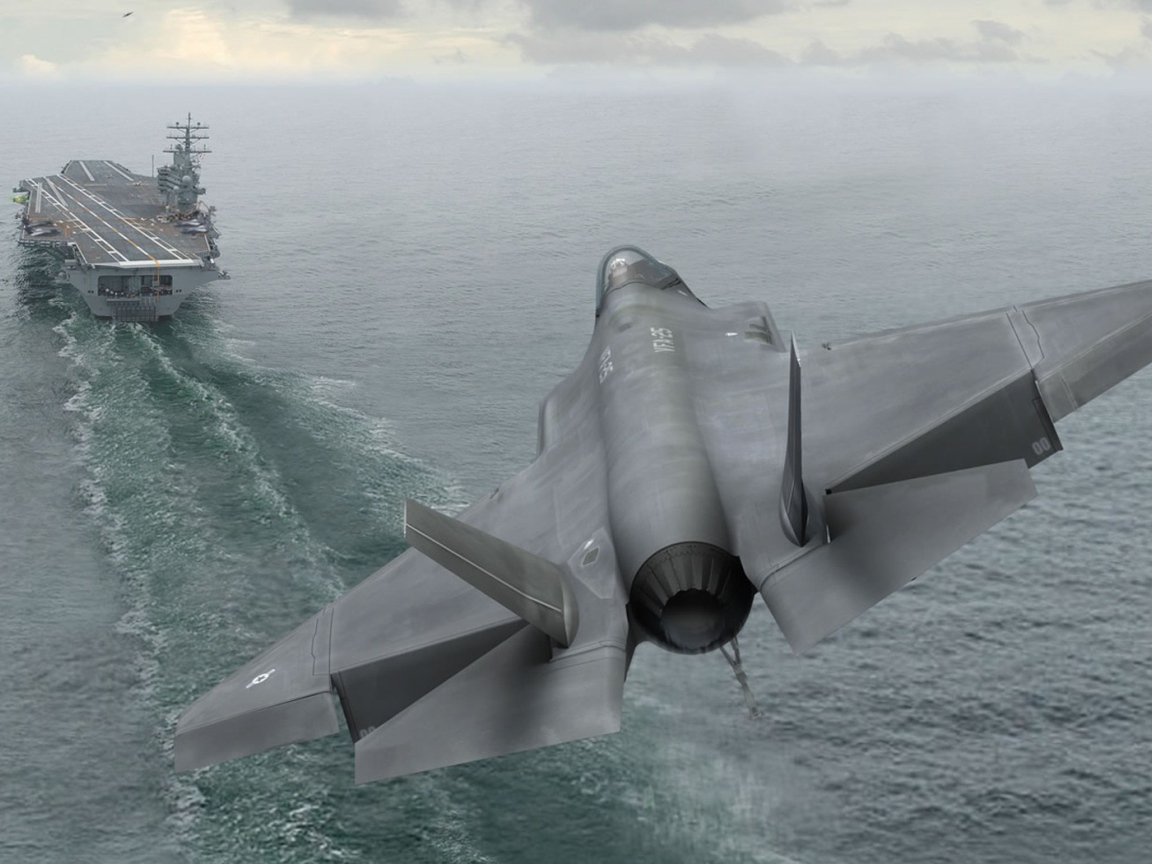 Посадка истребителя F 35