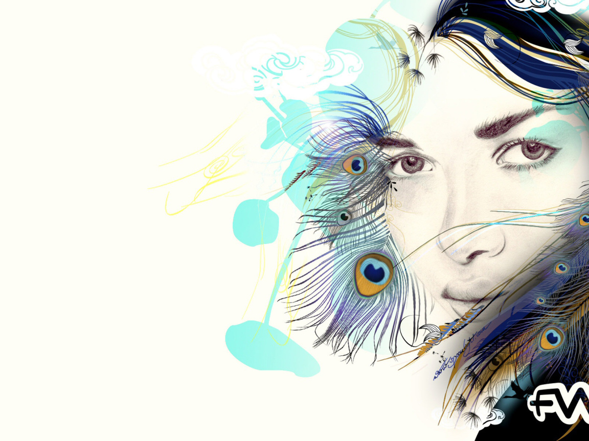 Девушка павлин