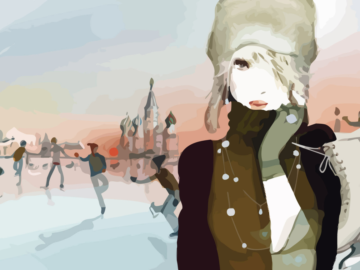 Зима, Москва, каток