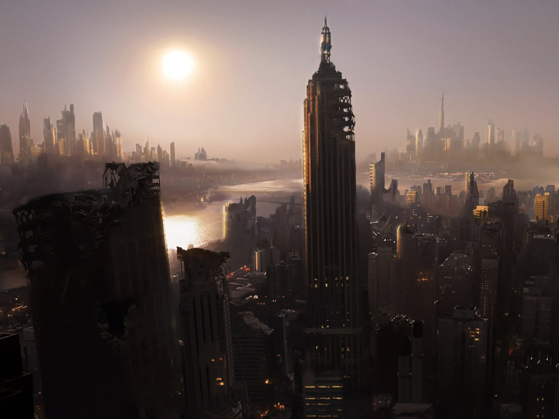 Город после бомбежки