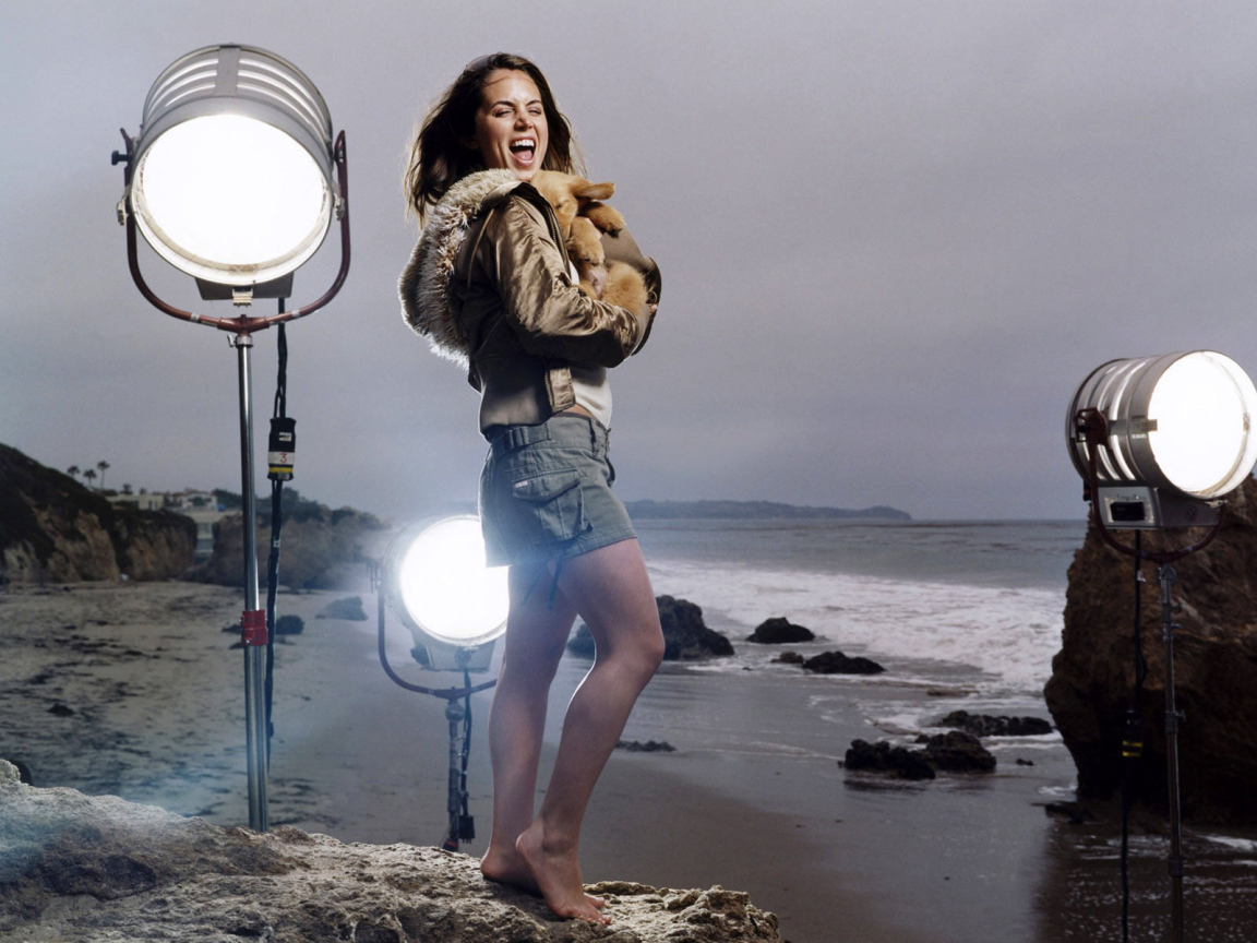 Съемка красивой девушки