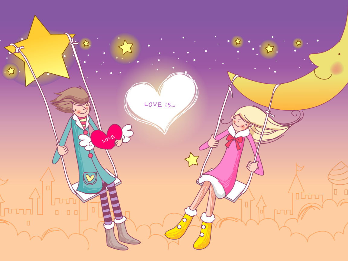 Он и она в День Святого Валентина