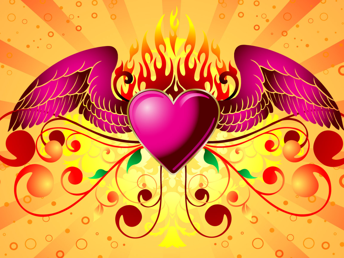 Сердечко с крыльями