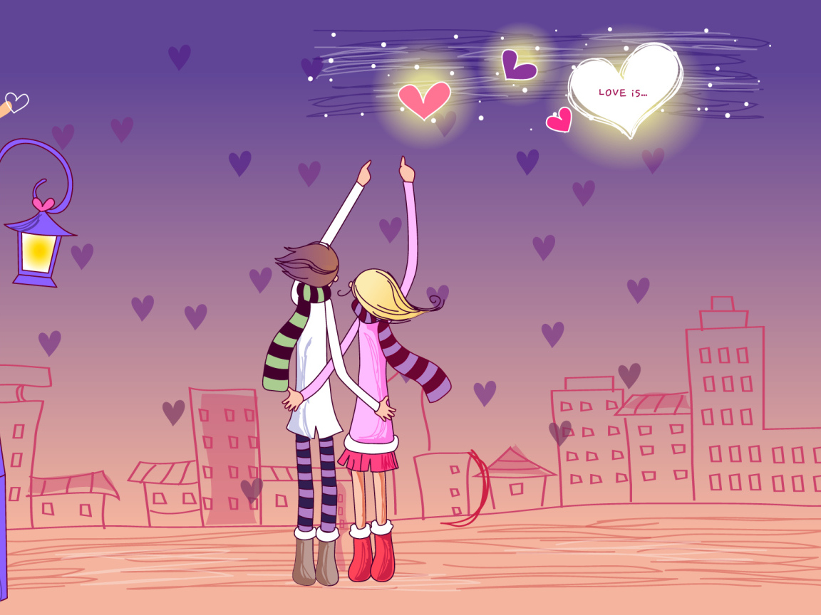 Влюбленная парочка в День Святого Валентина