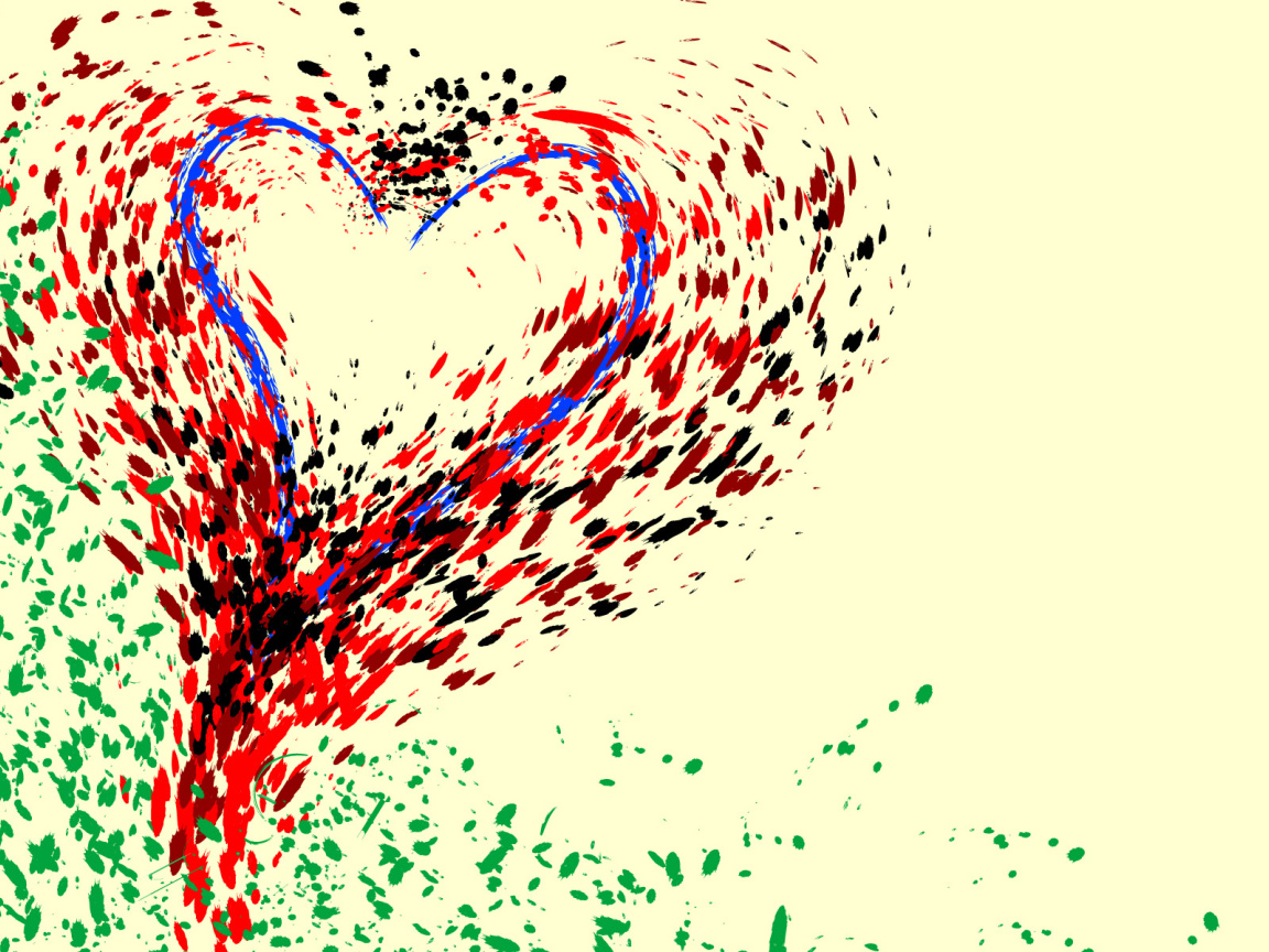 Нарисованное сердце на День Влюбленных