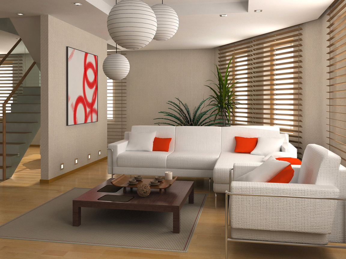 Интерьер двухэтажных апартаментов