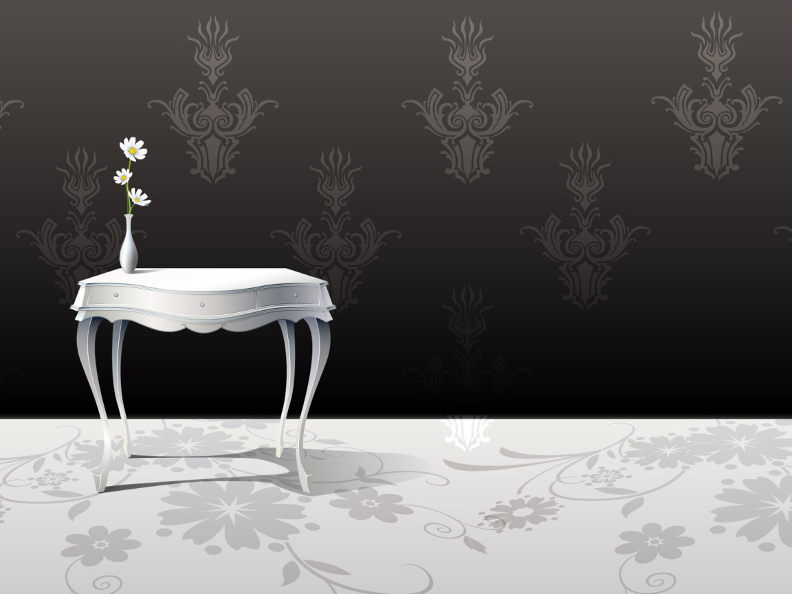 Белый столик