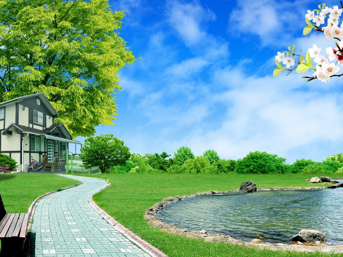 Пруд у дома