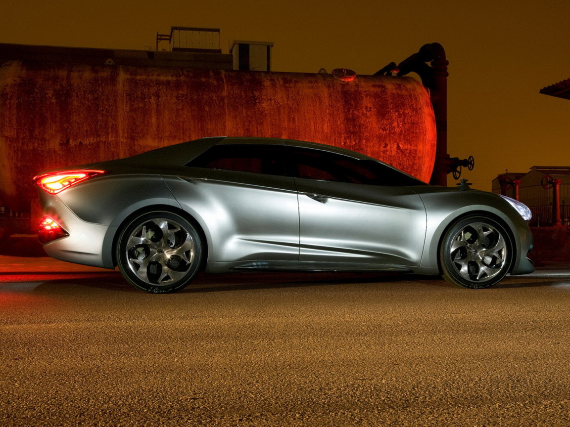 Hyundai I Flow Concept прогулки по ночи