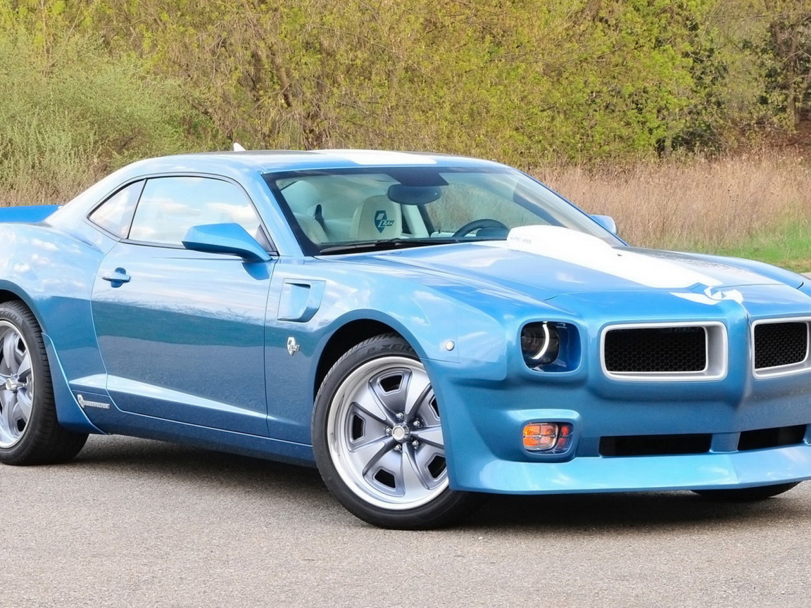 Голубой Шевроле Камаро Концепт