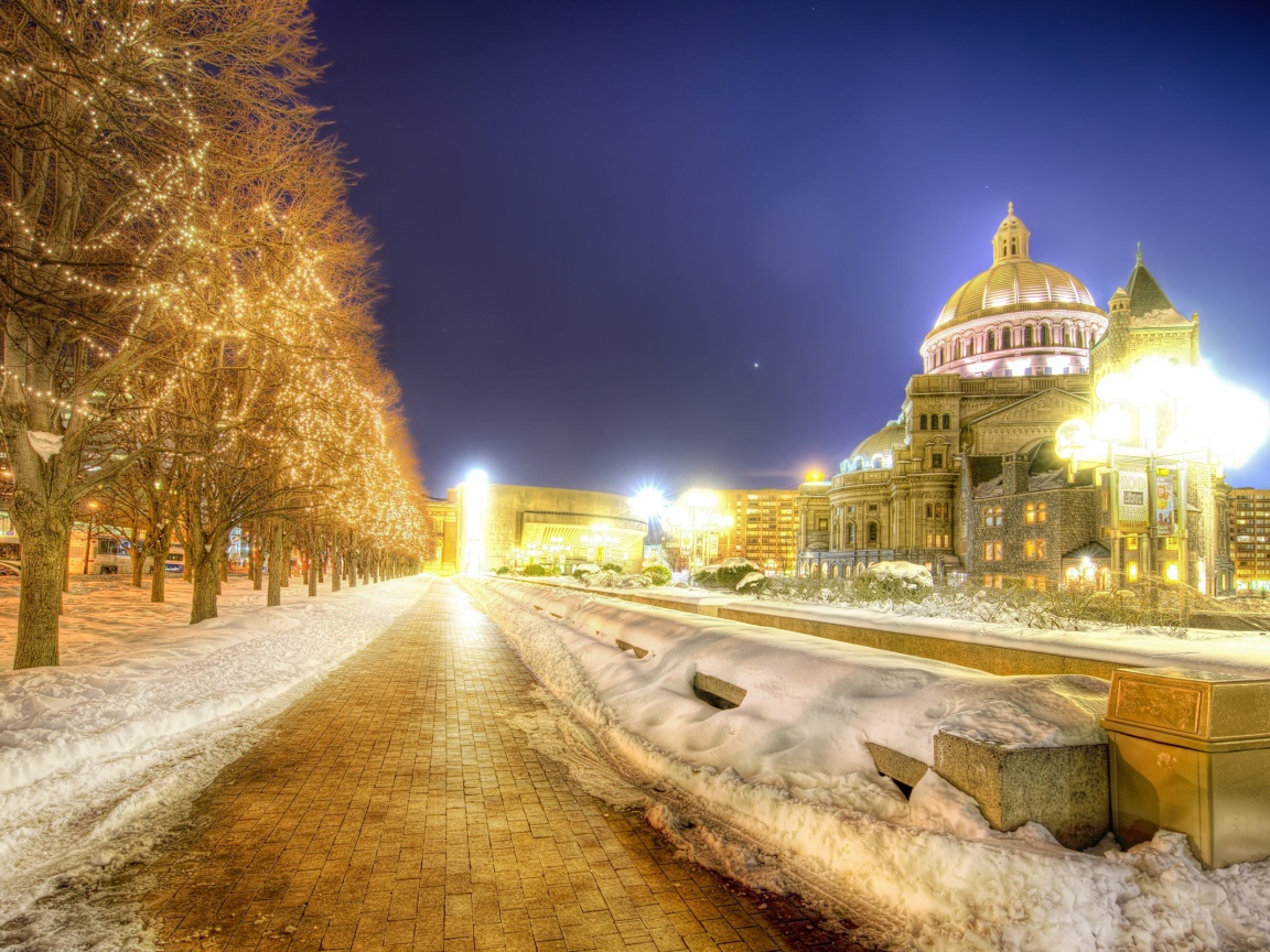 Бостон в ночи