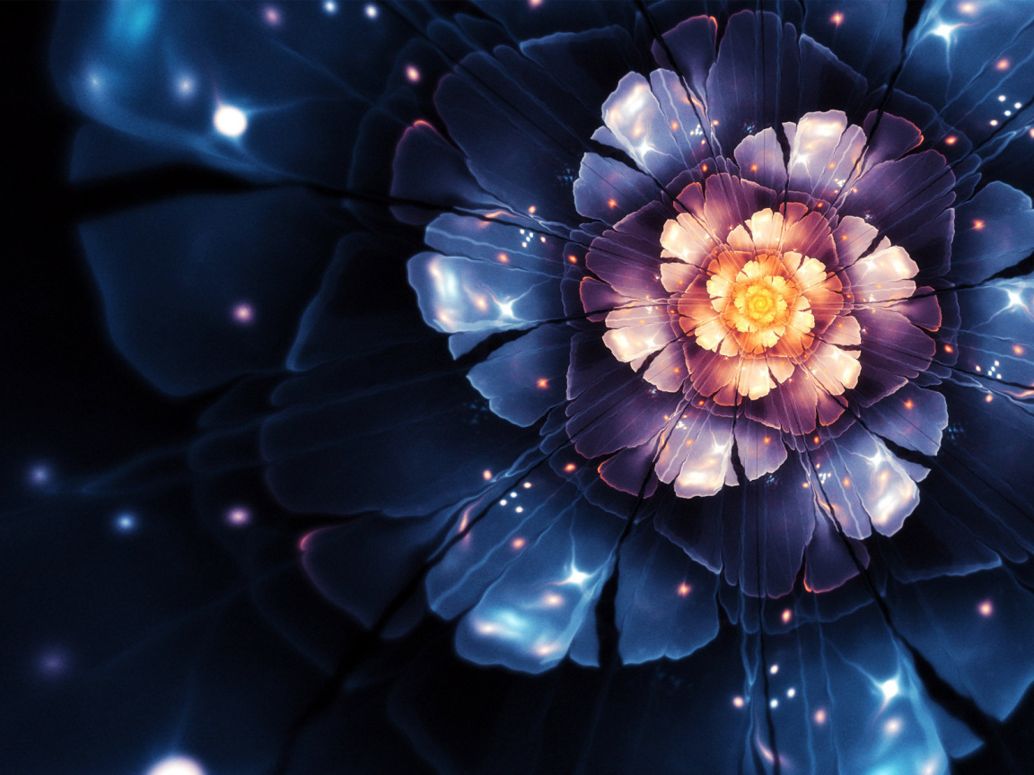 Красивый синий цветок