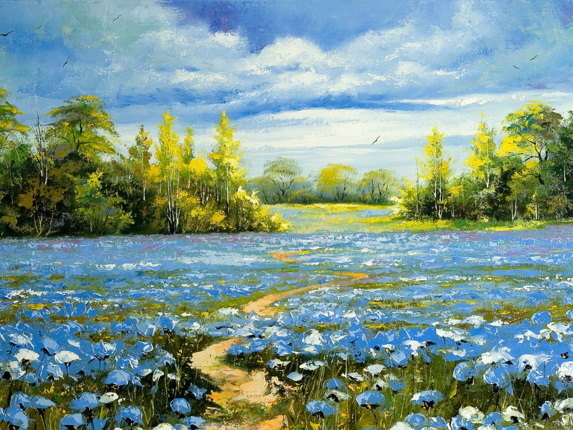 Синие цветы