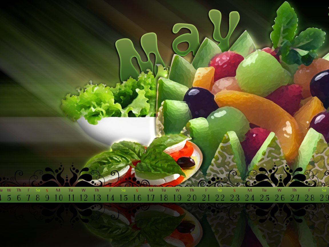 Фрукты Календарь Май 2010