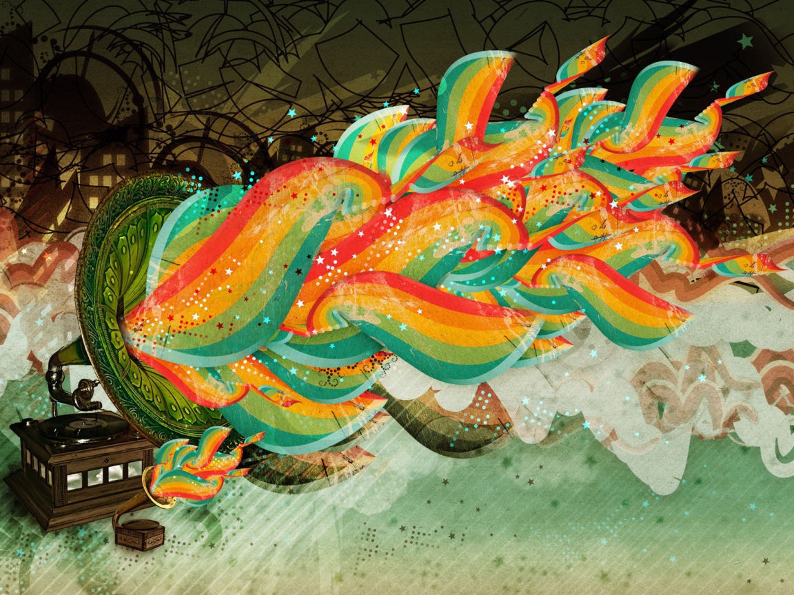 Граммофон пластинка винил