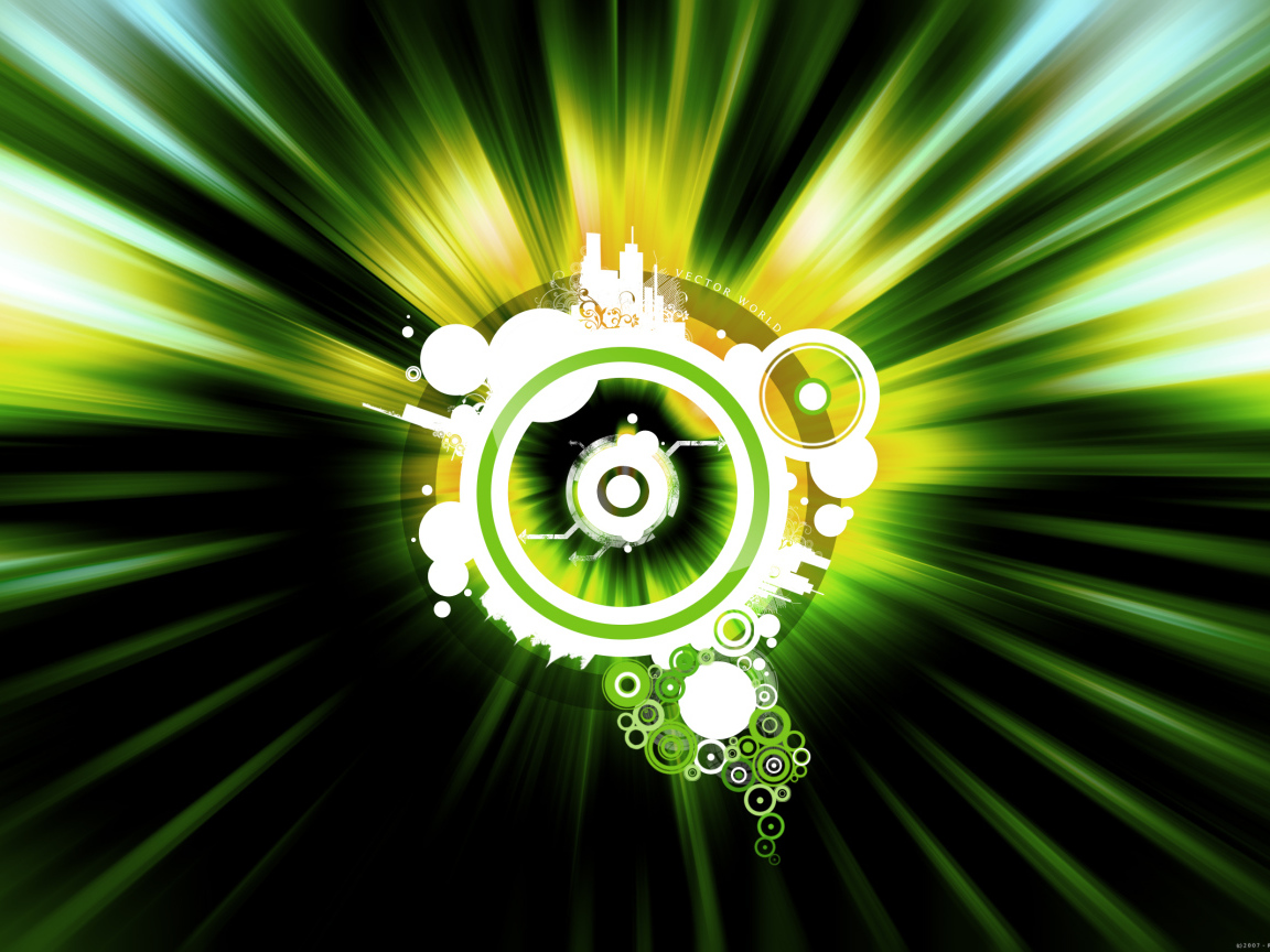 Зеленый векторный мир