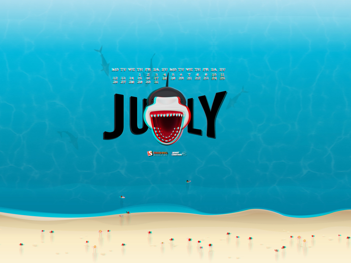 Акула 3D обои для рабочего стола