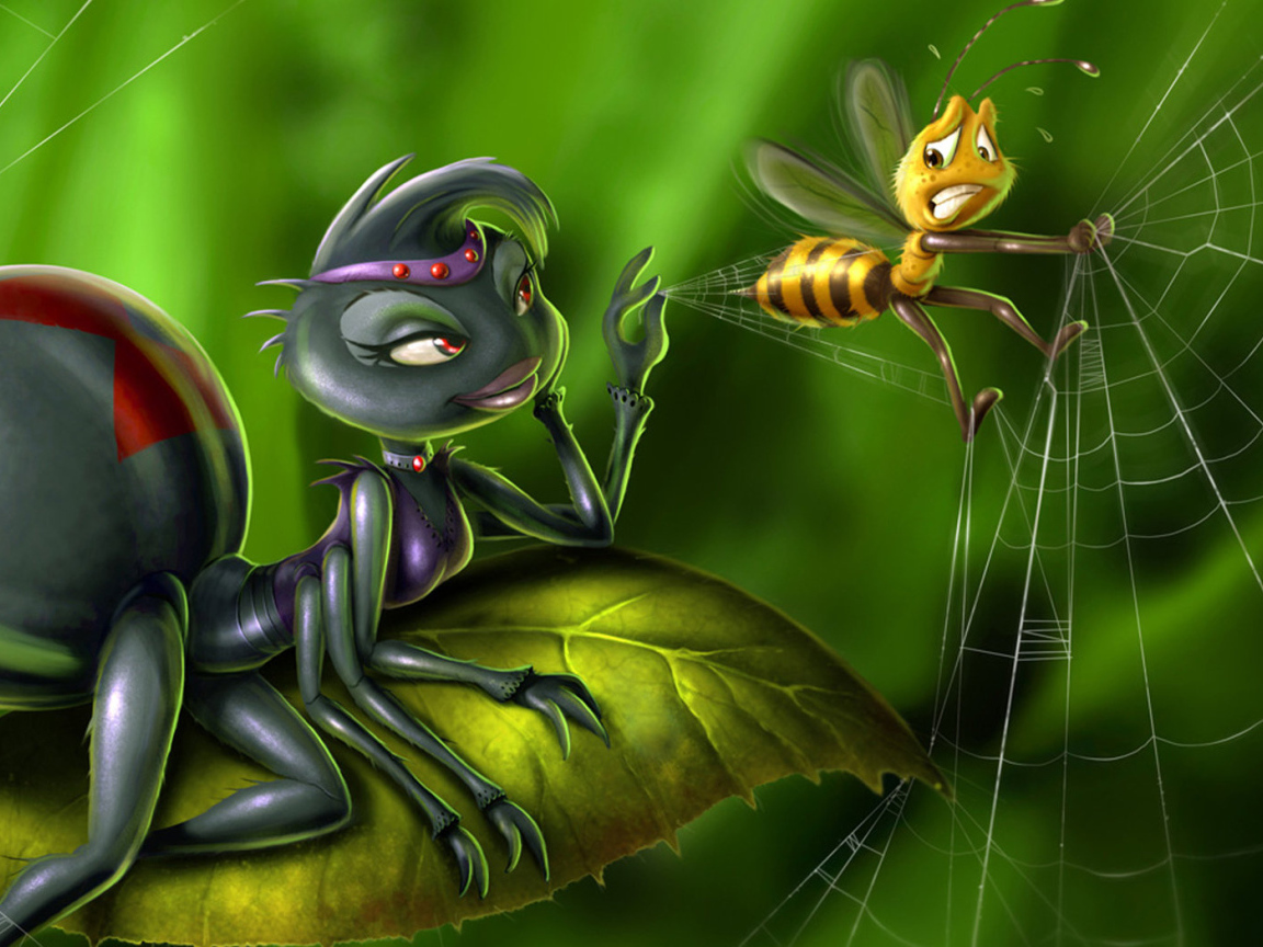 Пойманная пчелка