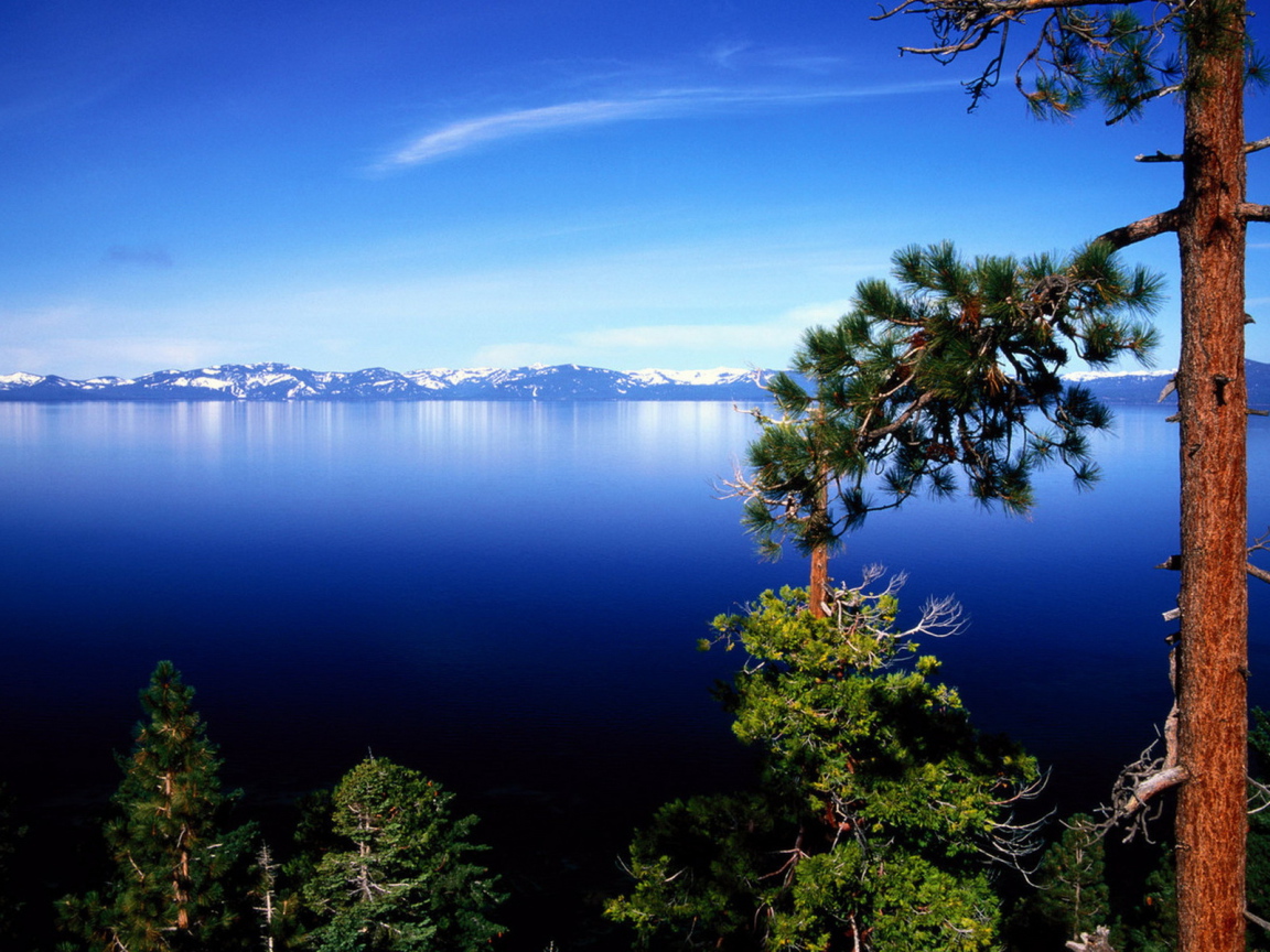 На фоне горного озера