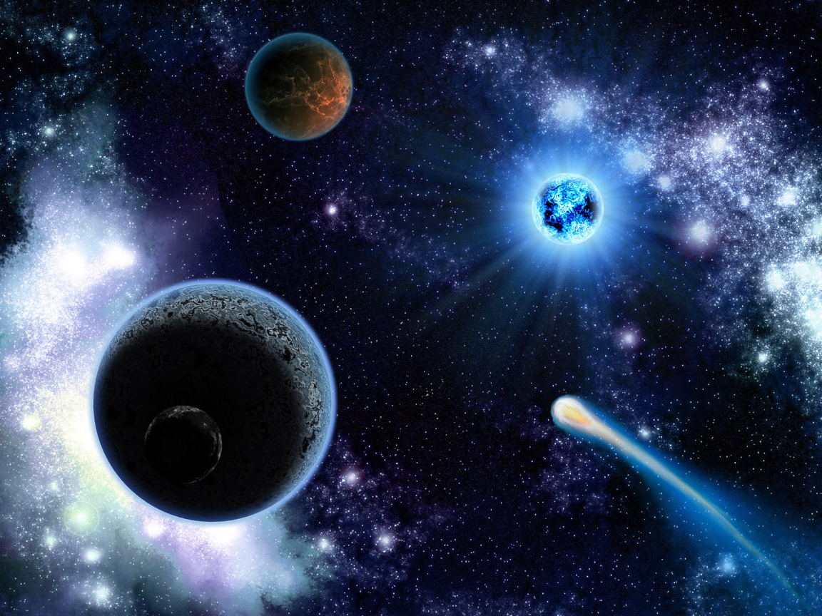 Планеты и комета