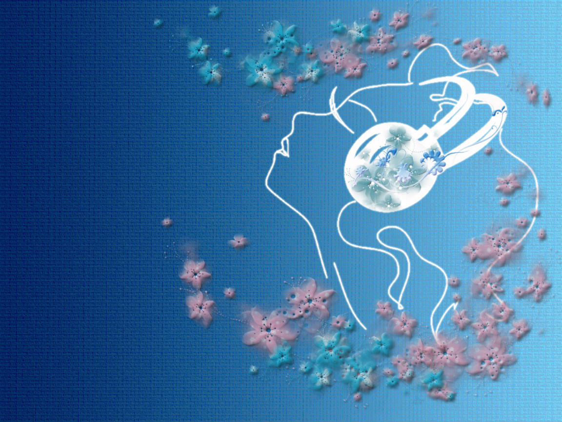 Образ девушки в цветах