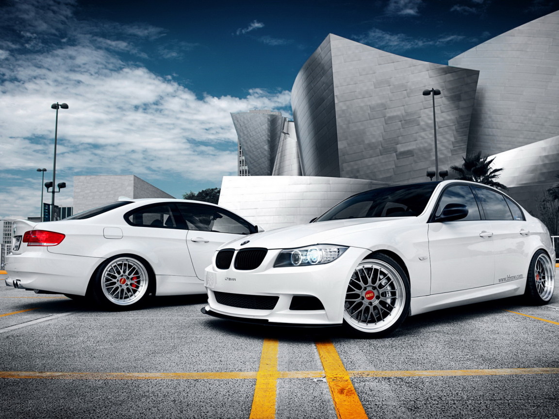 white BMW
