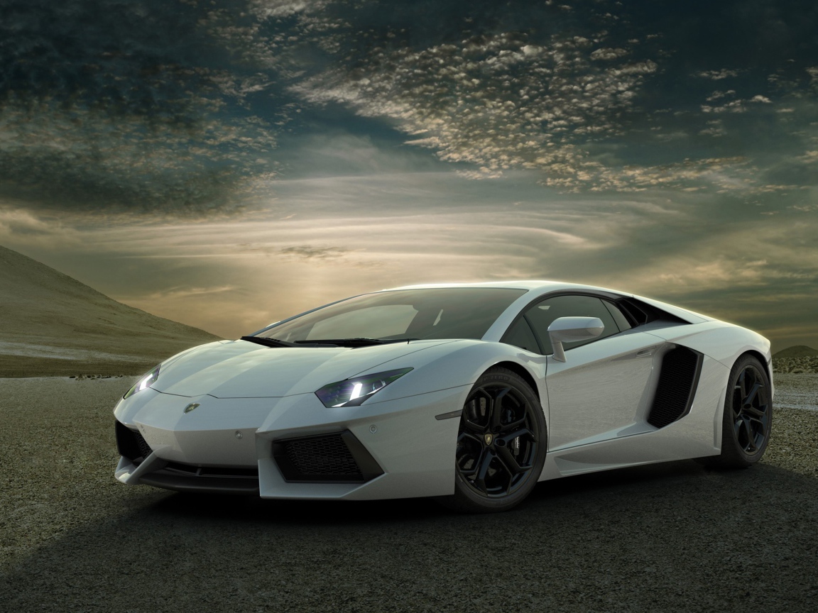 фото белая Ламборгини