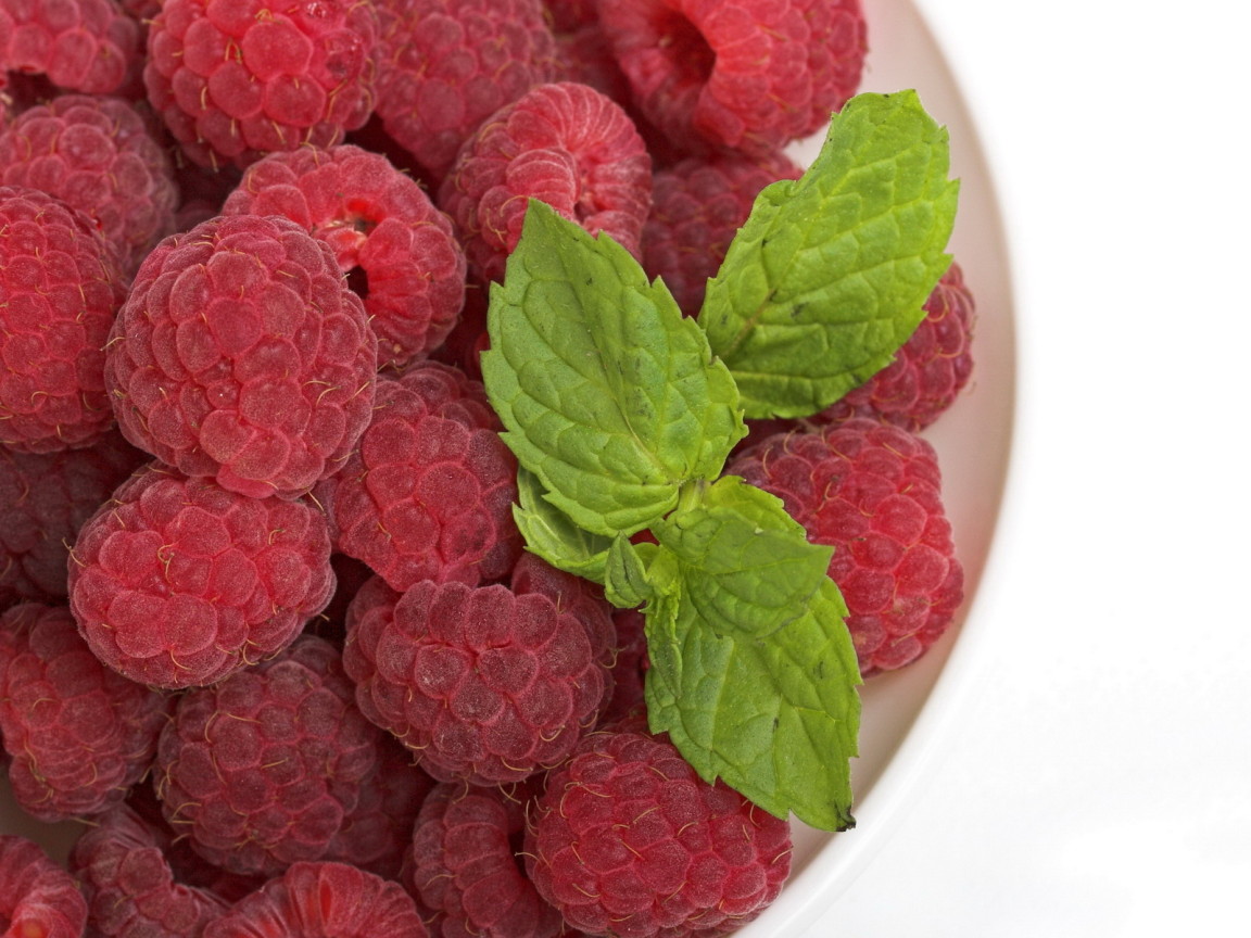 Малина с мятой