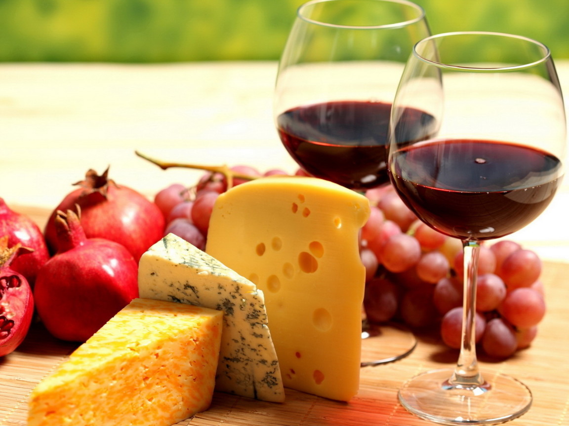 Вино и сыр меню