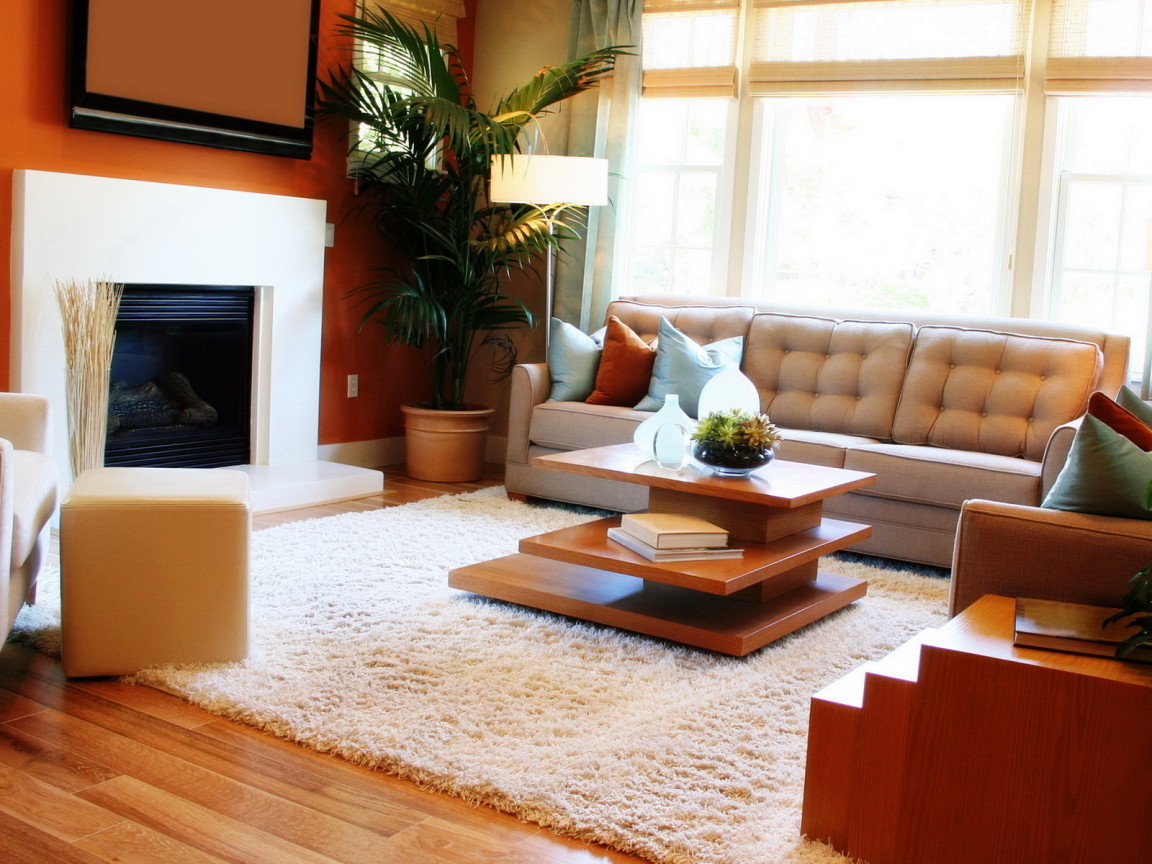 Гостинная с камином