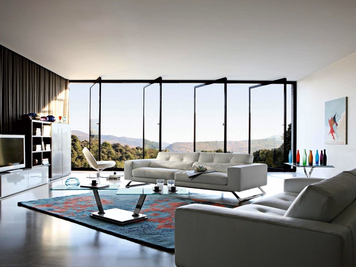 Гостиная с видом на горы