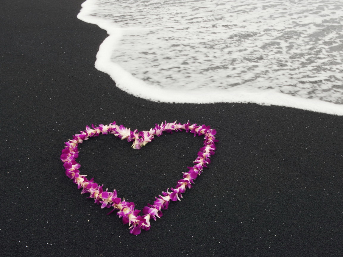 Сердце из цветов