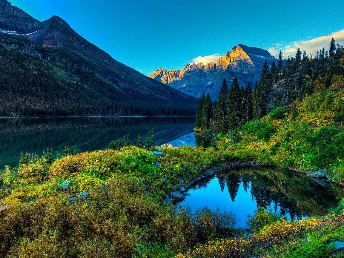 Горы, река и лес