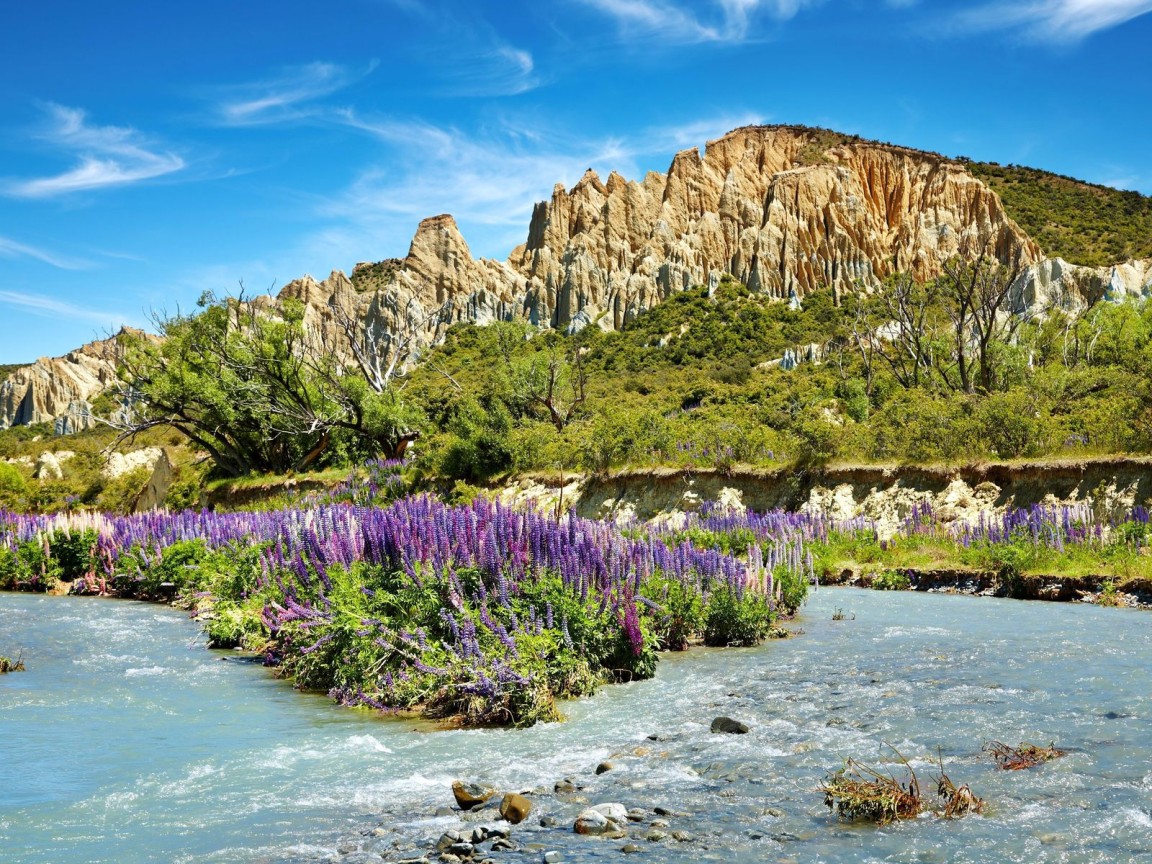 Скалы и речка