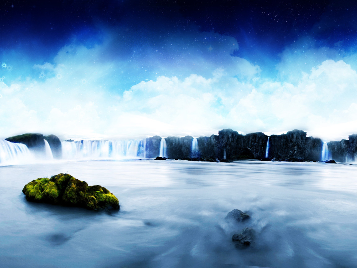 Красивый водопад