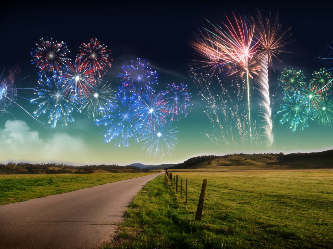 Фейерверк на небе