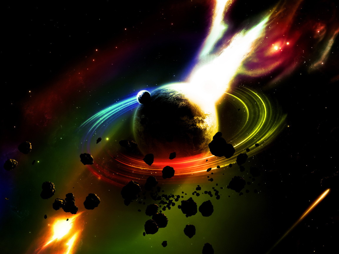 Астероиды и планета