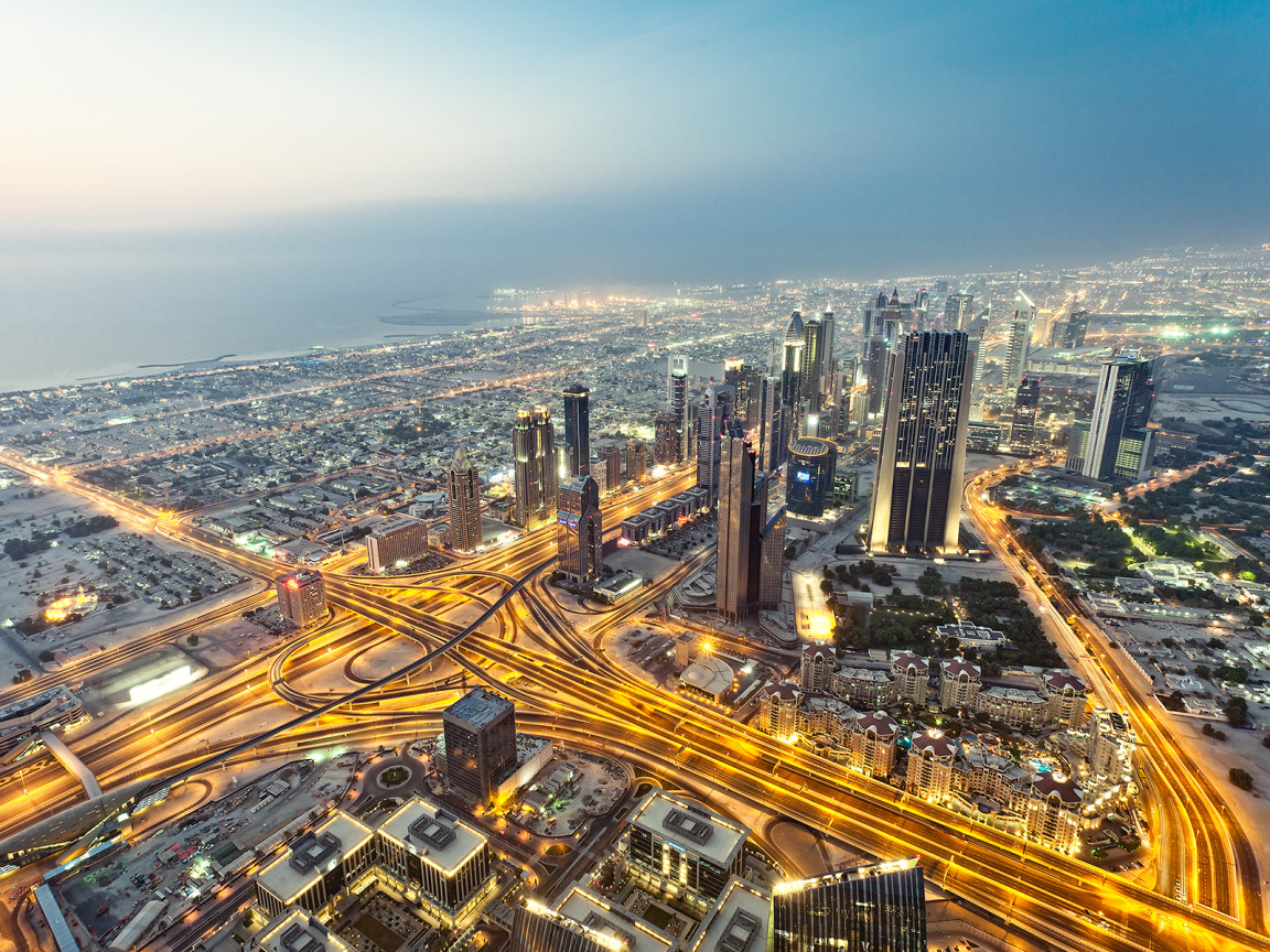 Дубаи - вечерняя панорама