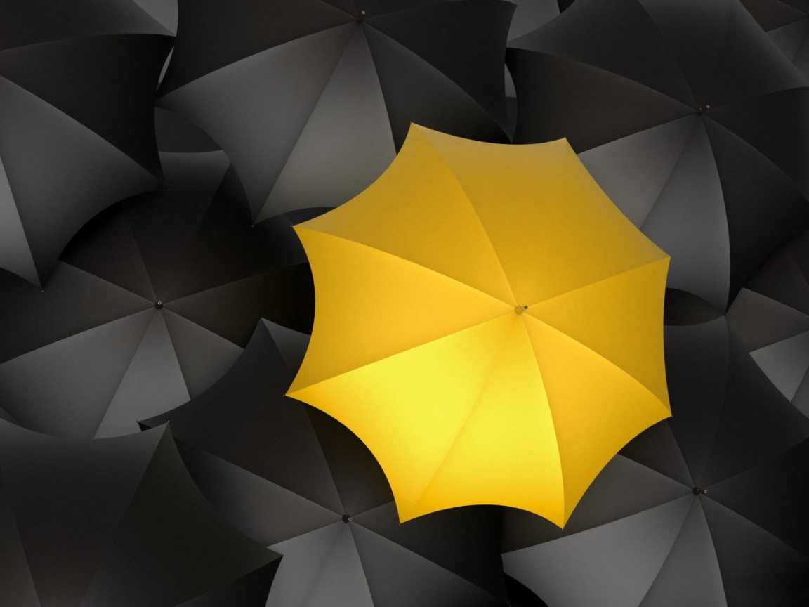 Желтый зонтик