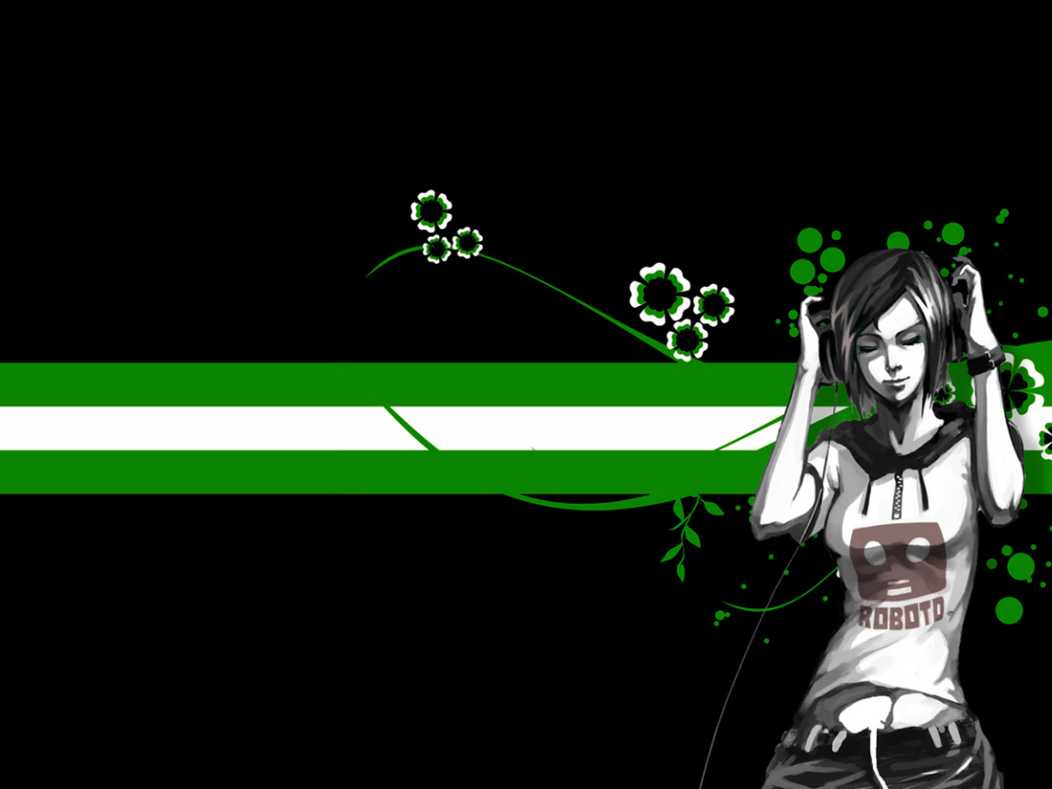 Девушка и наушники