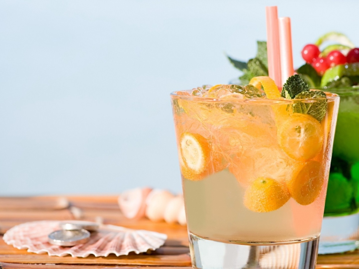 Коктейль Мохито с апельсинами