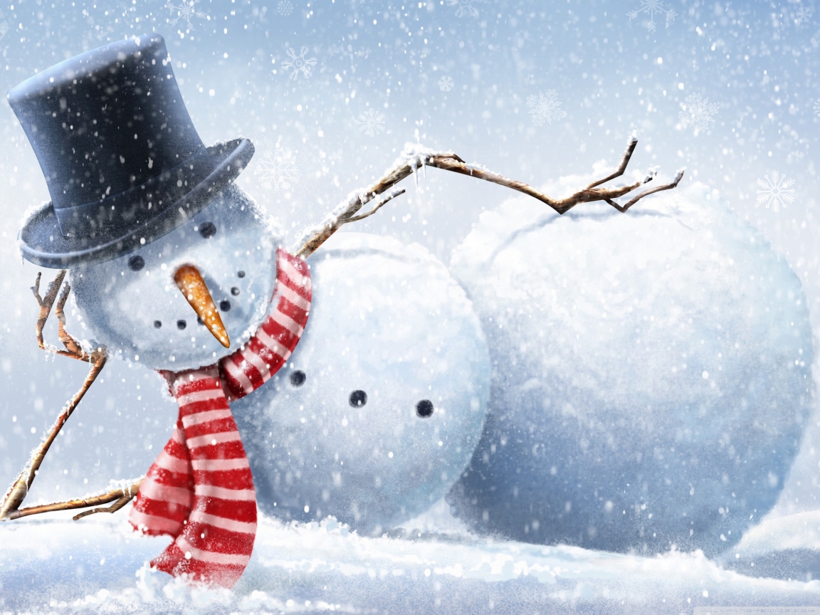 Снеговик на отдыхе