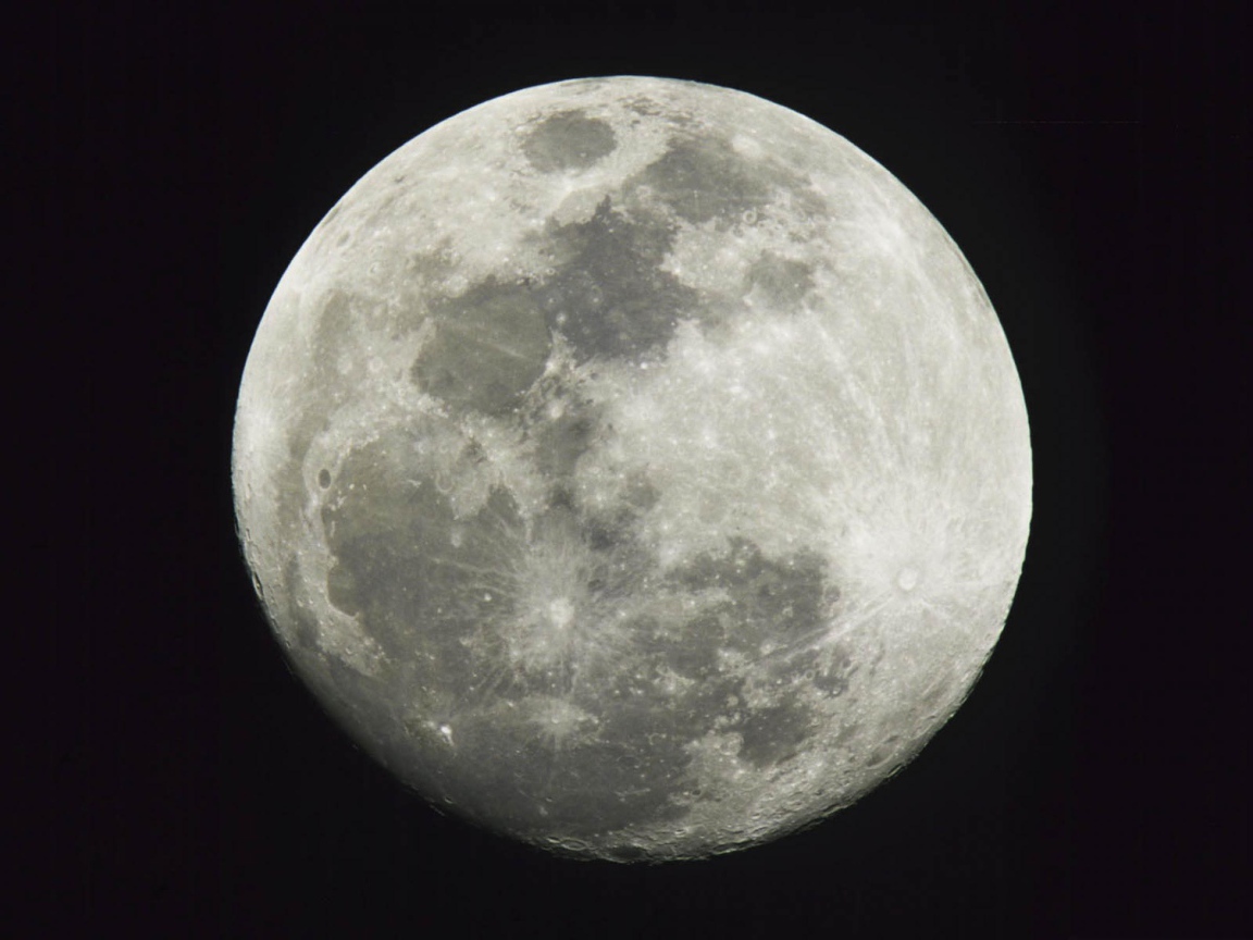 Полная Луна с Земли