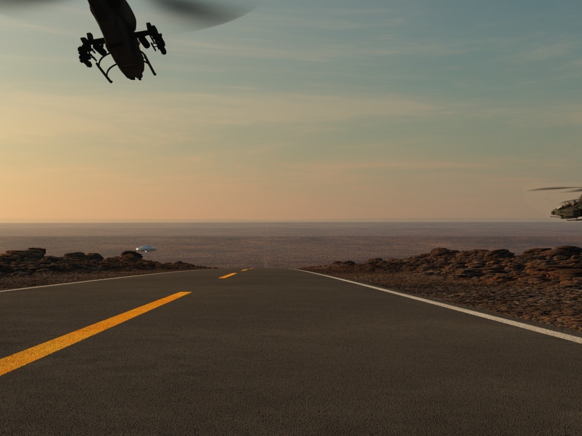 Вертолеты на задании